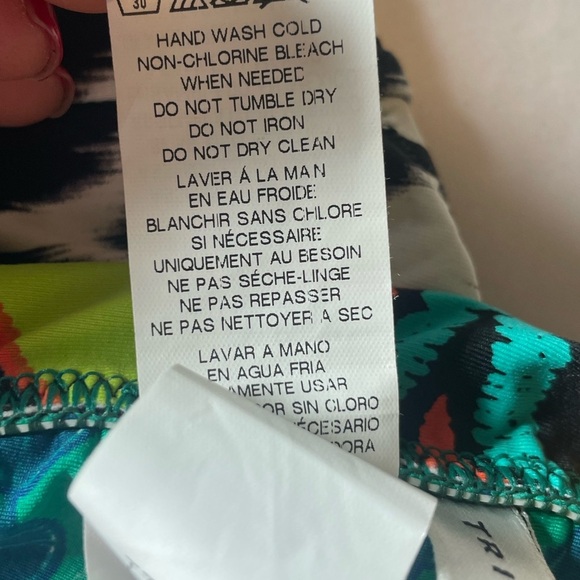 Trina Turk Women's Africana Fold Over  Hipster Bikini Swim Bottom Sz 4 Cheeky - Picture 6 of 7